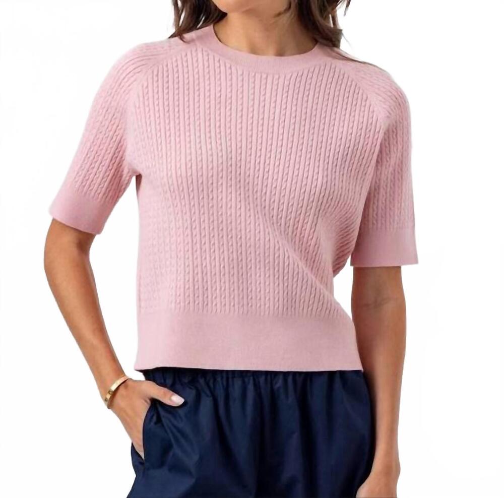 NEW SUNDAYS kendra short sleeve sweater in petal